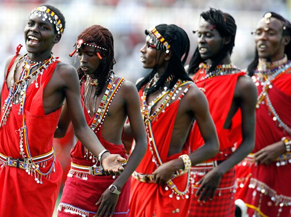 Kenyan Students Perform Maasai Song