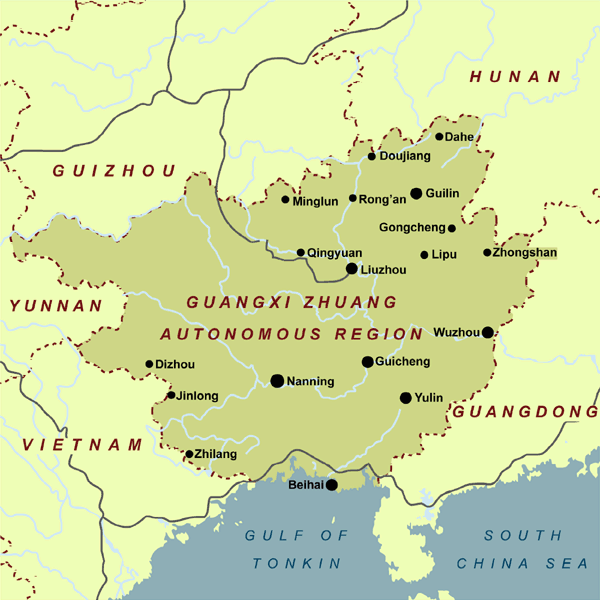 guangxi guilin map