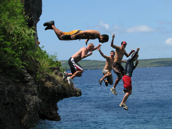 cliff-jumping