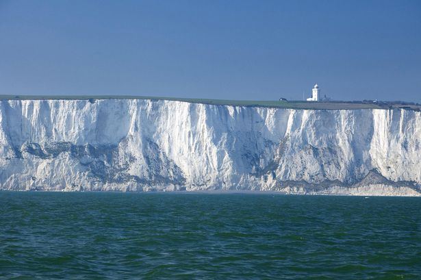 The chalk cliffs at Dover