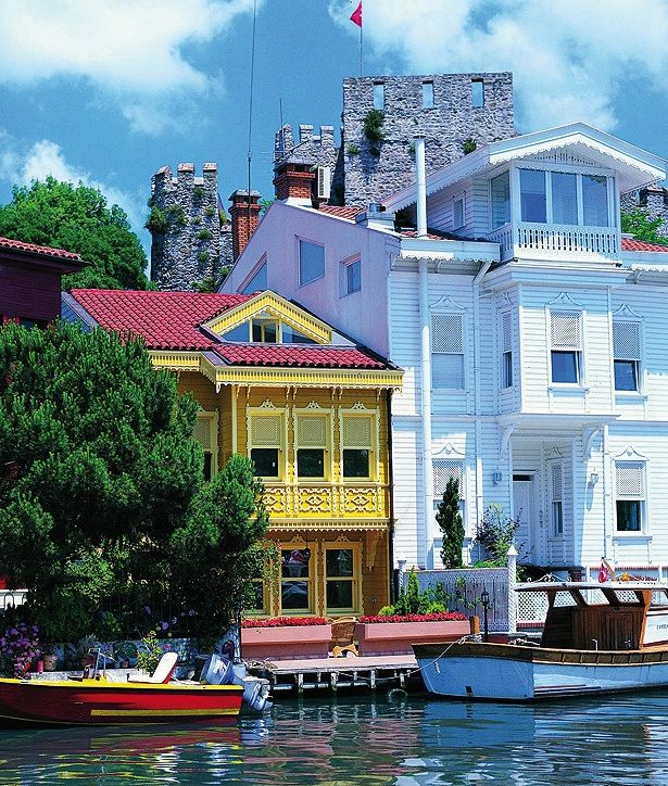 Wooden Houses and Castle of Anadolu, Bosphorus, Istanbul