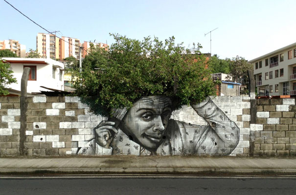 nature meets street art