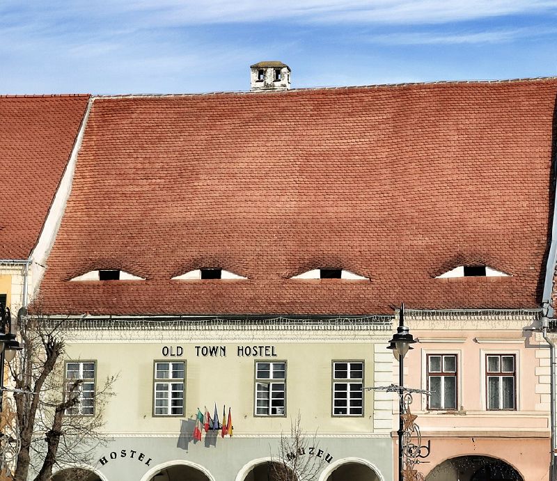 Sibiu, Romania, building eyes